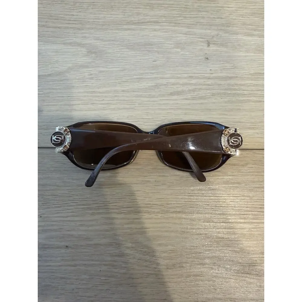 Bebe Sunglasses bb7091 TOPAZ TEMPT FATE Brown Square Frames w/ Brown Lenses